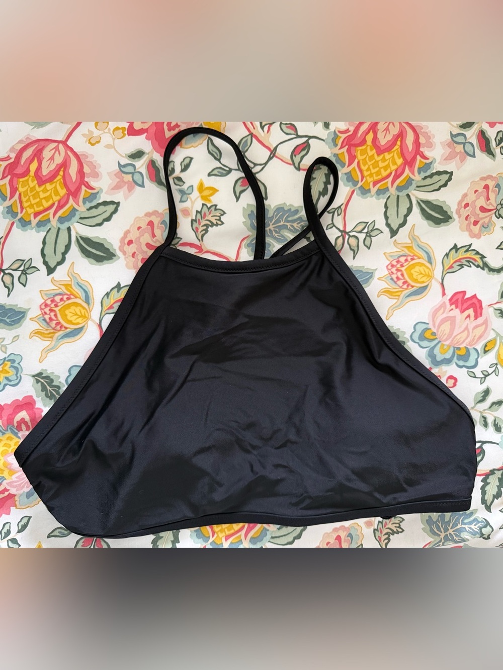 Aerie black High Neck Bikini Top